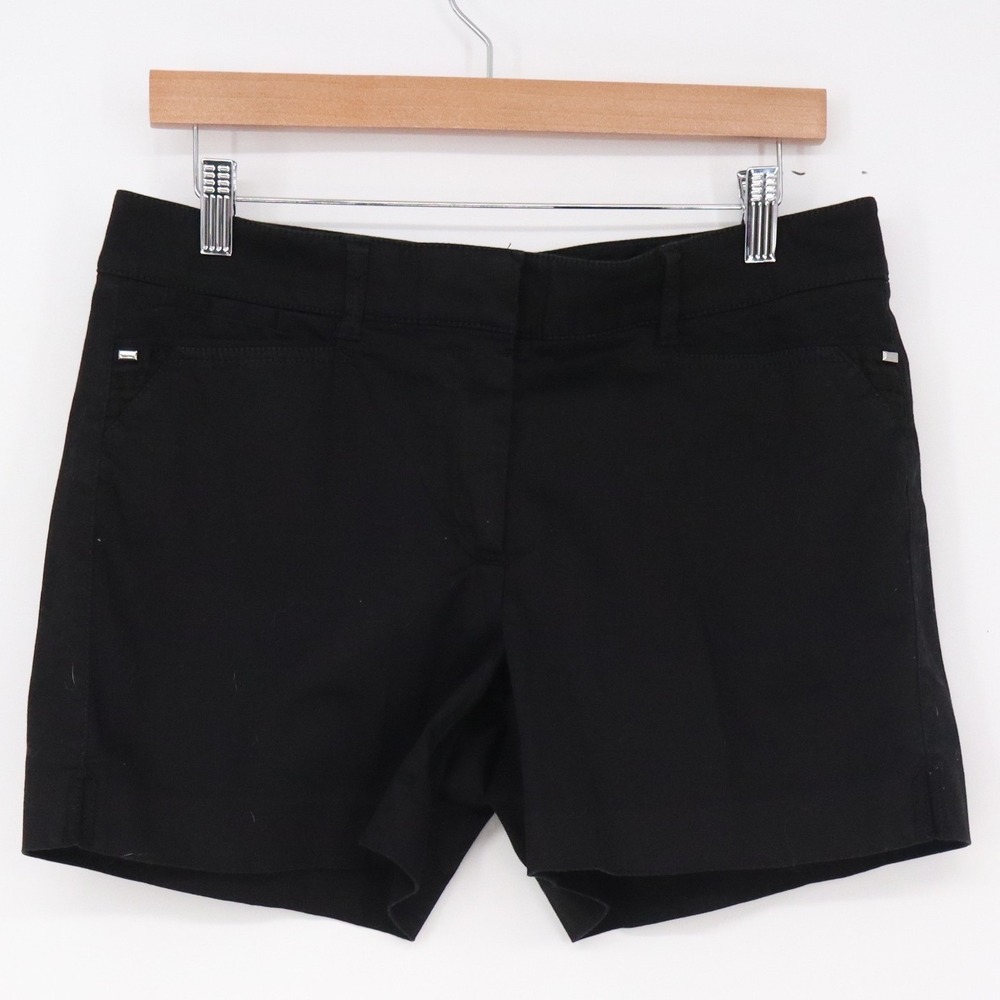 White House Black Market Shorts Womens 10 Chino Black Stretch Excellent
